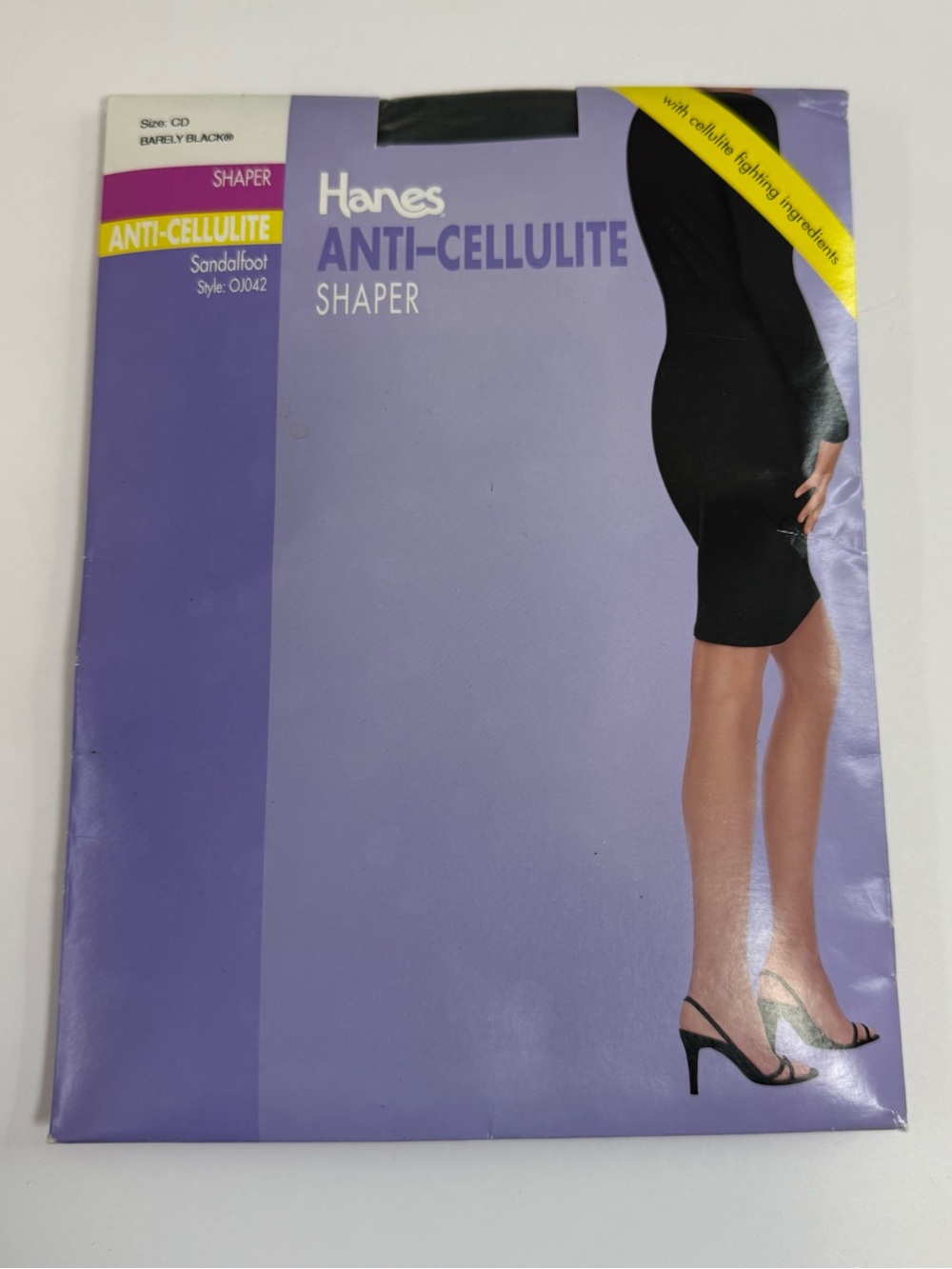 Hanes Anti-Cellulite Shaper Sandalfoot Tights - Barely Black